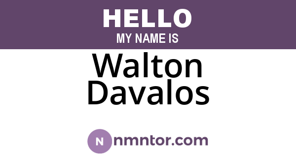 Walton Davalos