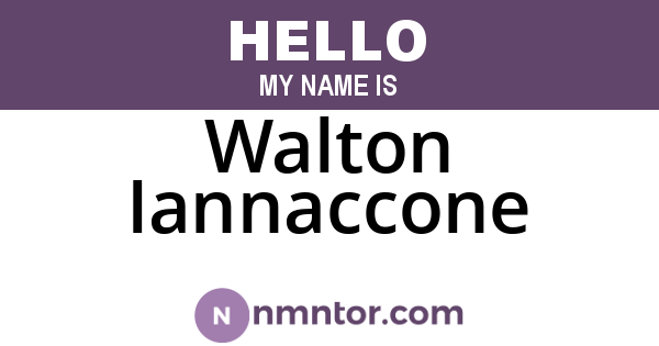 Walton Iannaccone