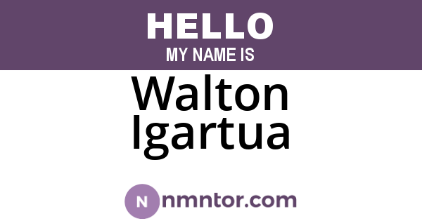 Walton Igartua