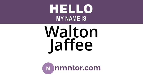Walton Jaffee