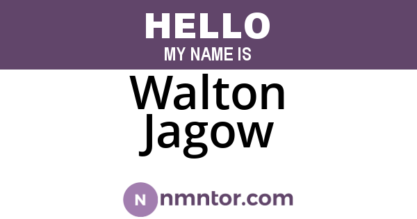 Walton Jagow