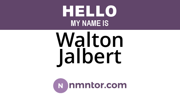 Walton Jalbert