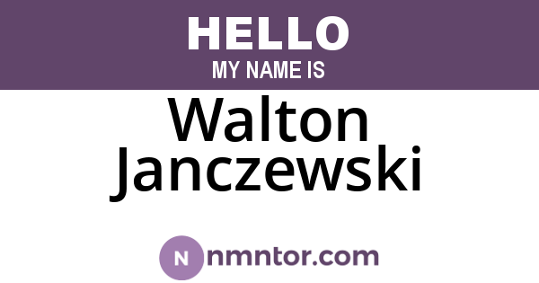 Walton Janczewski