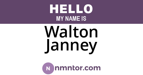 Walton Janney