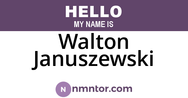 Walton Januszewski