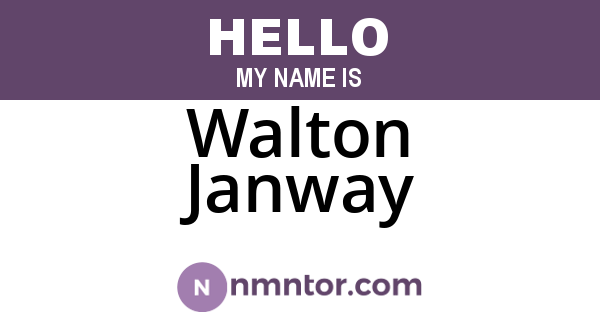 Walton Janway