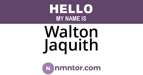 Walton Jaquith