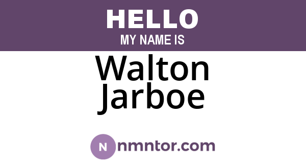 Walton Jarboe