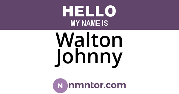Walton Johnny