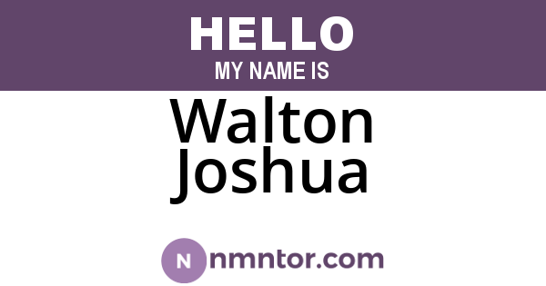 Walton Joshua