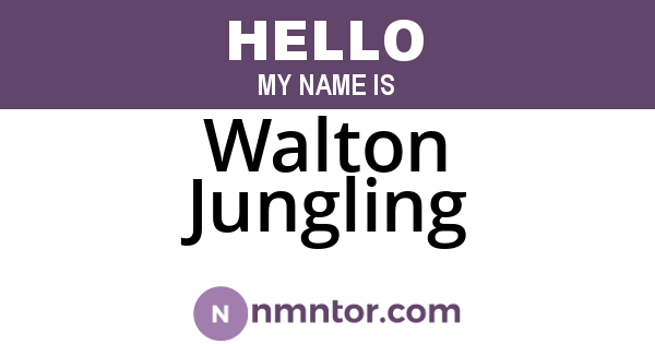 Walton Jungling