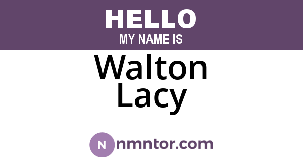 Walton Lacy