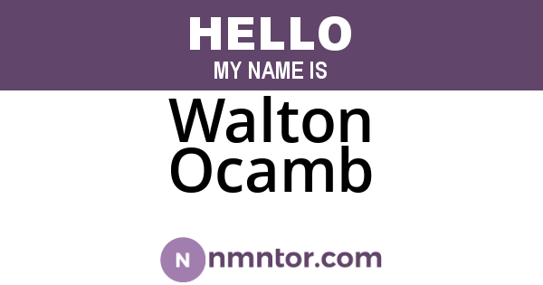 Walton Ocamb