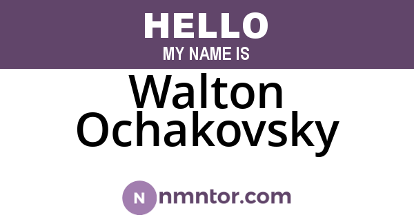 Walton Ochakovsky