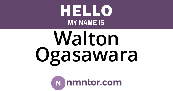 Walton Ogasawara