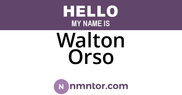 Walton Orso