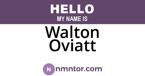 Walton Oviatt