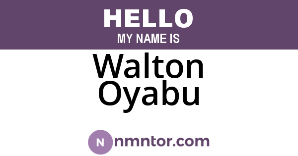 Walton Oyabu