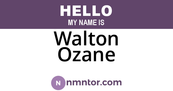 Walton Ozane