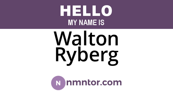 Walton Ryberg