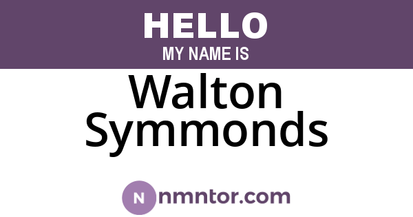 Walton Symmonds