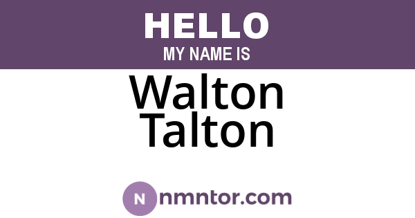 Walton Talton