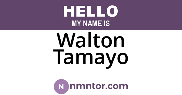 Walton Tamayo