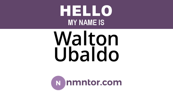 Walton Ubaldo