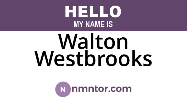 Walton Westbrooks