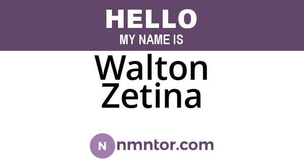 Walton Zetina