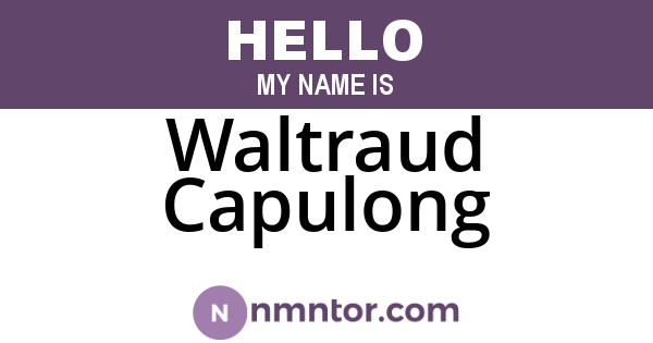 Waltraud Capulong