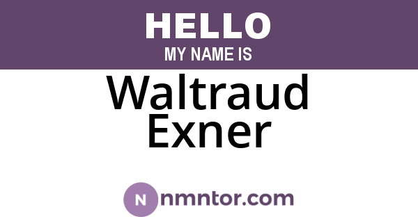 Waltraud Exner