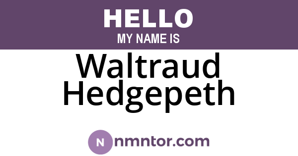 Waltraud Hedgepeth