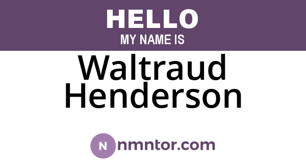 Waltraud Henderson