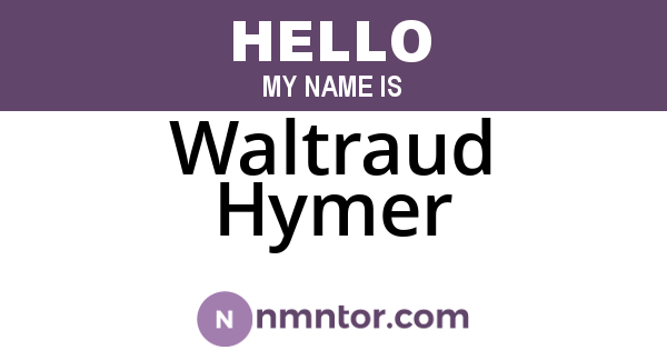 Waltraud Hymer