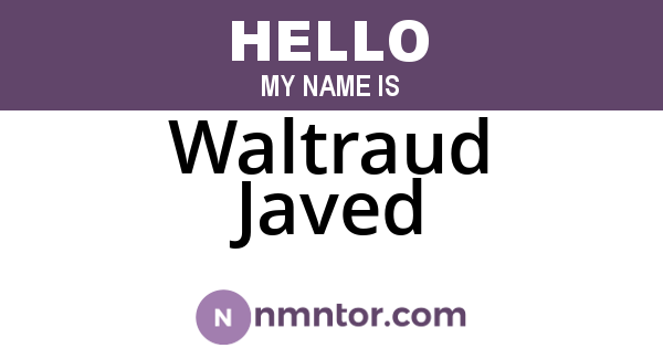 Waltraud Javed