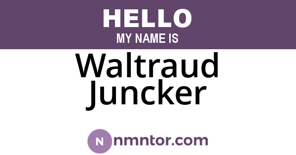 Waltraud Juncker