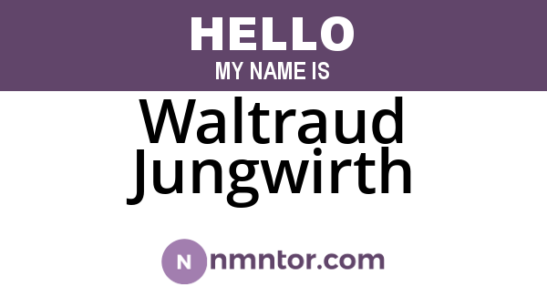 Waltraud Jungwirth