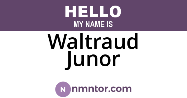 Waltraud Junor