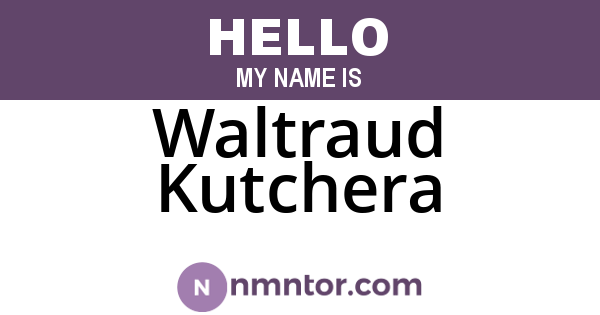 Waltraud Kutchera