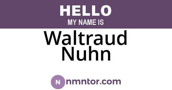 Waltraud Nuhn