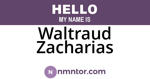 Waltraud Zacharias