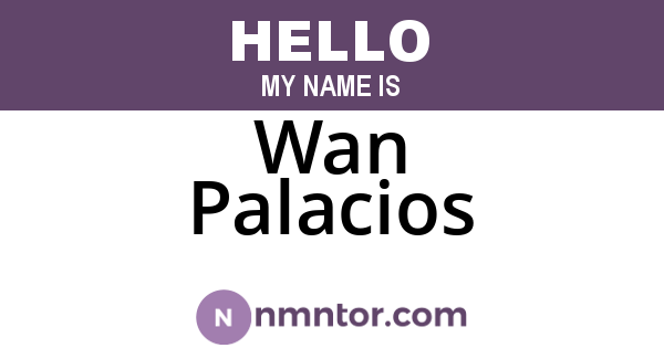 Wan Palacios