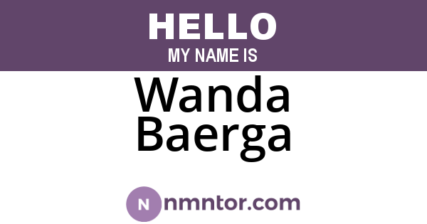 Wanda Baerga