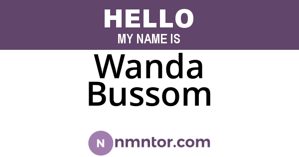 Wanda Bussom