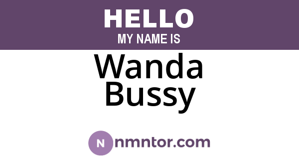 Wanda Bussy