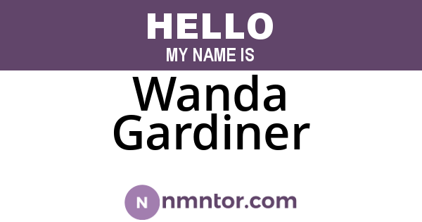 Wanda Gardiner