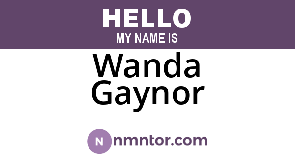 Wanda Gaynor