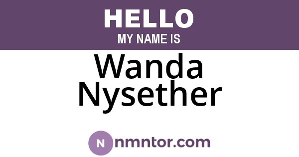 Wanda Nysether