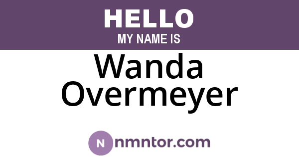 Wanda Overmeyer